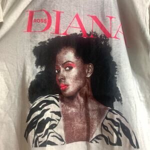 80’s DIANA ROSS Queen Of Motown double sided single stitch ringer tee shirt L